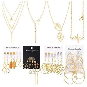 28 pairs Necklace Earring Jewelry Set women's jewe